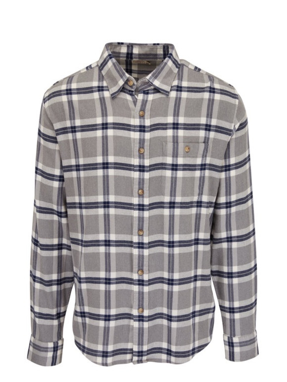 Faherty Movement Flannel Shirt Mens Large Gray Plaid Lightweight Button Up